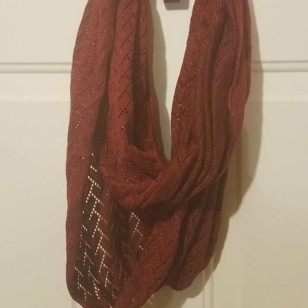 Cranberry infinity scarf